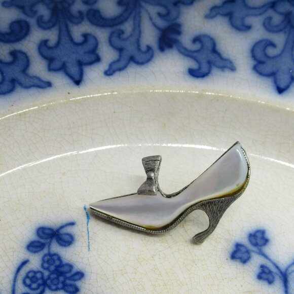 Rare Vintage MUSI High Heel Shoe Advertising Salesman's Tie Clip Lapel Pin - Picture 6 of 14